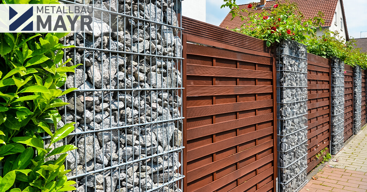 METALLBAU MAYR GmbH Gabionen als Sichtschutz